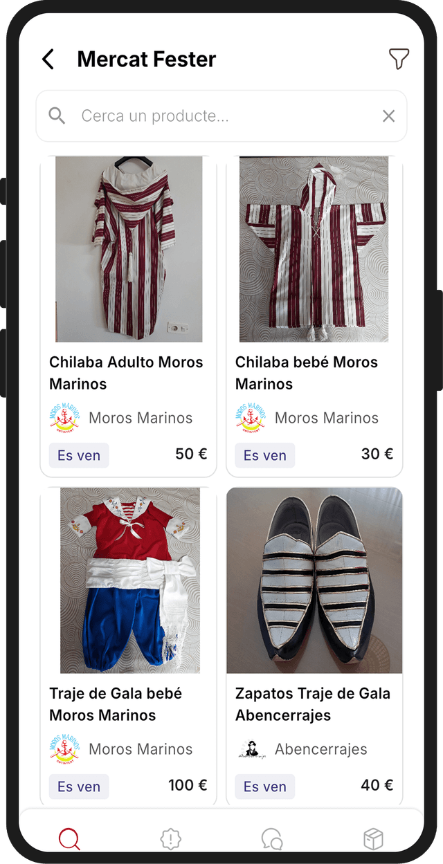 Detalle de evento en la app festeo